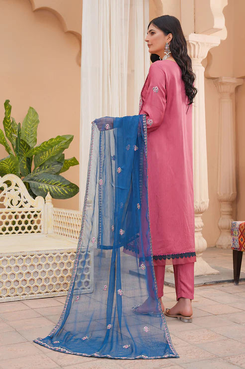 Embroidered Viscose Suit-2720