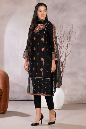 Embroidered Cotton Lawn Suit - 7062