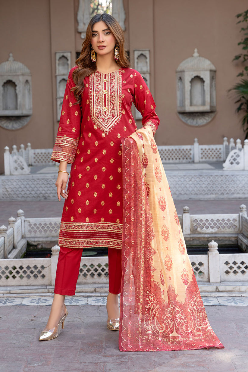 Embroidered Lawn Suit-2716