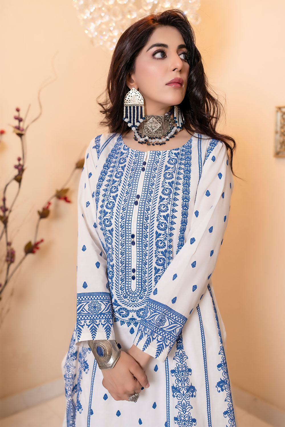 Emboss Printed Lawn Suit -2701