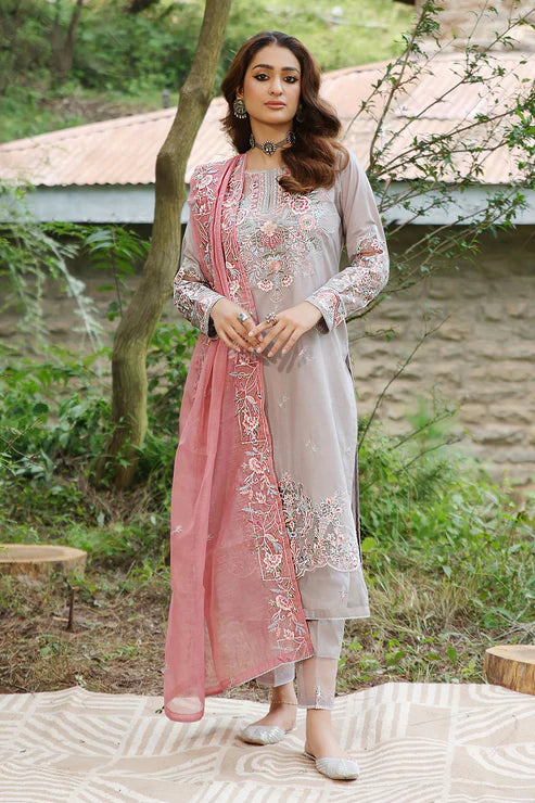 Embroidered Cotton Lawn Suit -2718